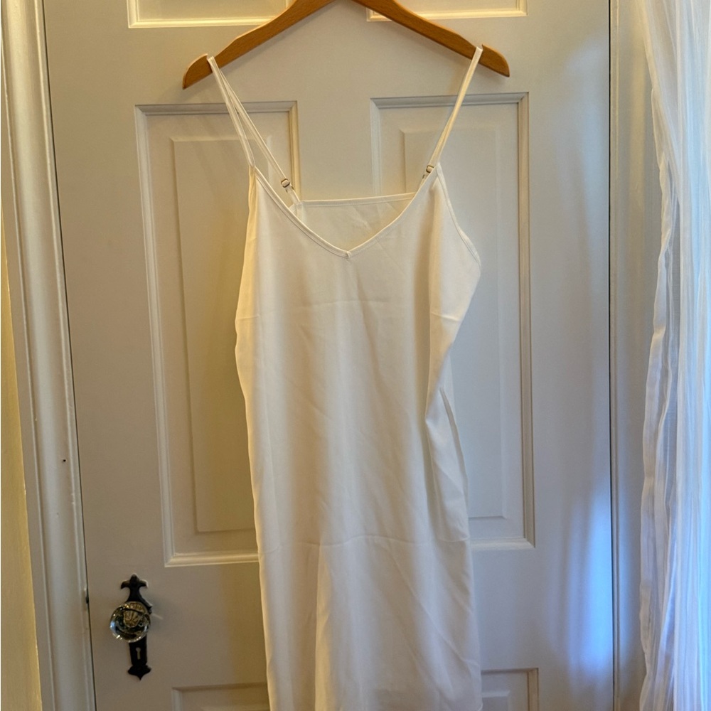 Elegant White Slip Dress